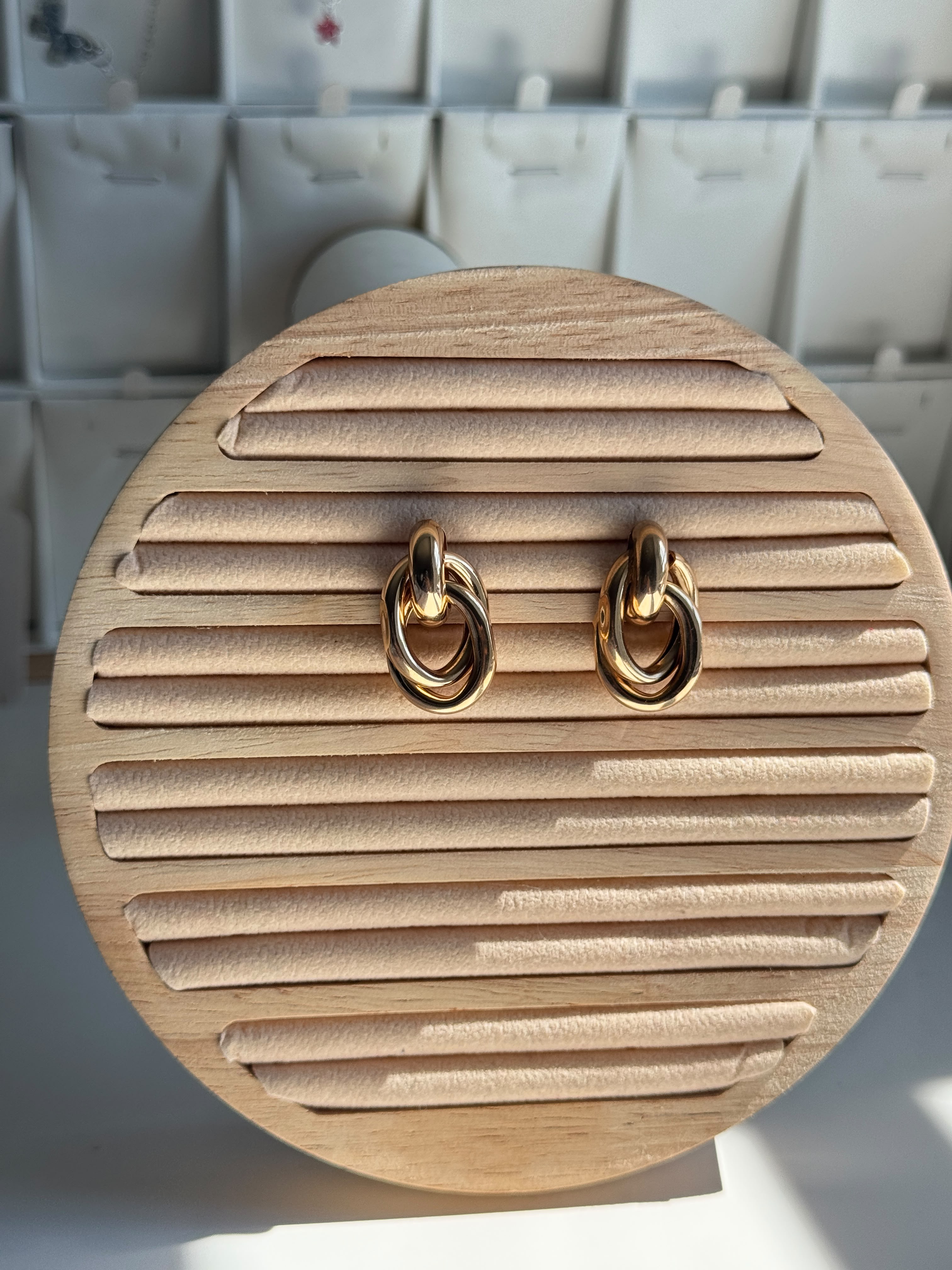 Slupted Gold Hoop earrings