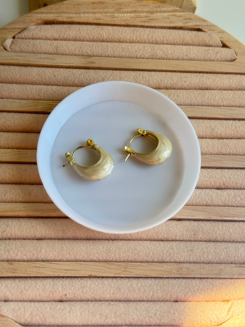 Gold glaze Dainty Hoop stanless steel Earrings