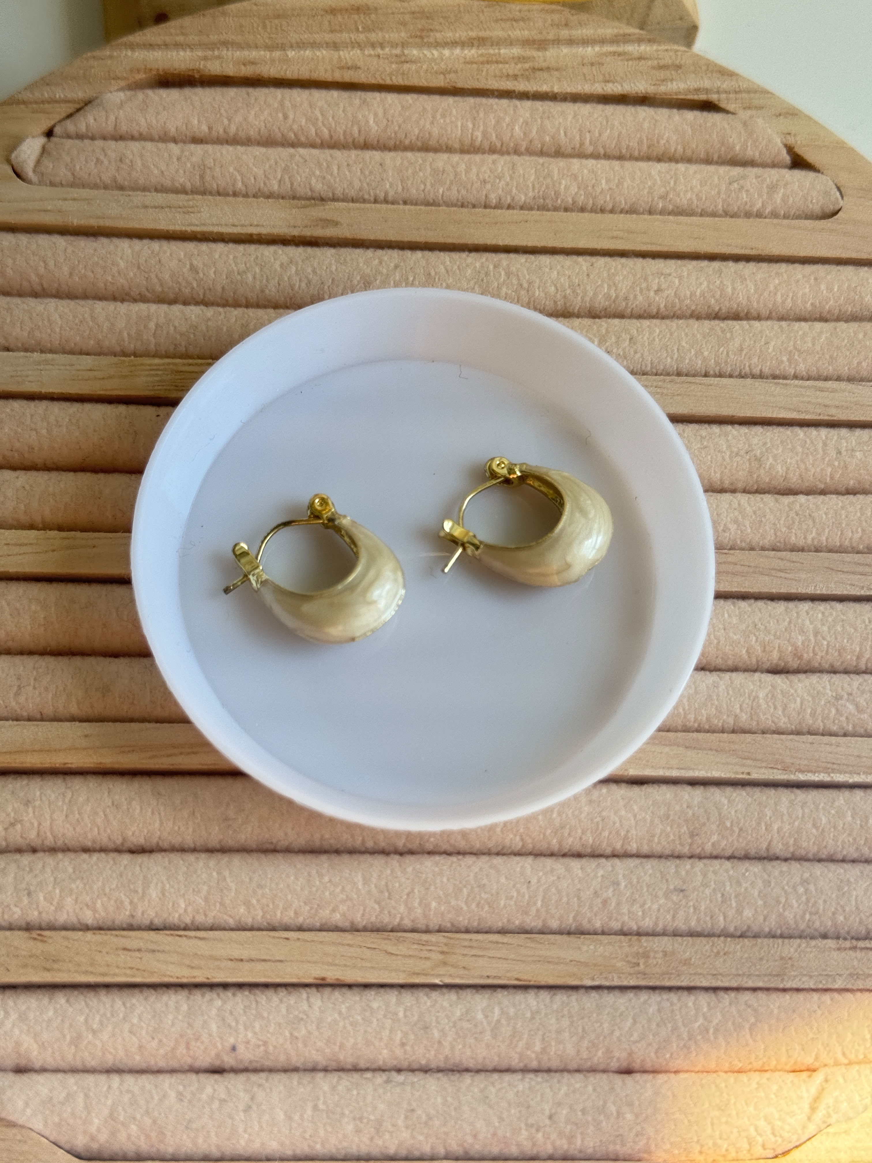 Gold glaze Dainty Hoop stanless steel Earrings