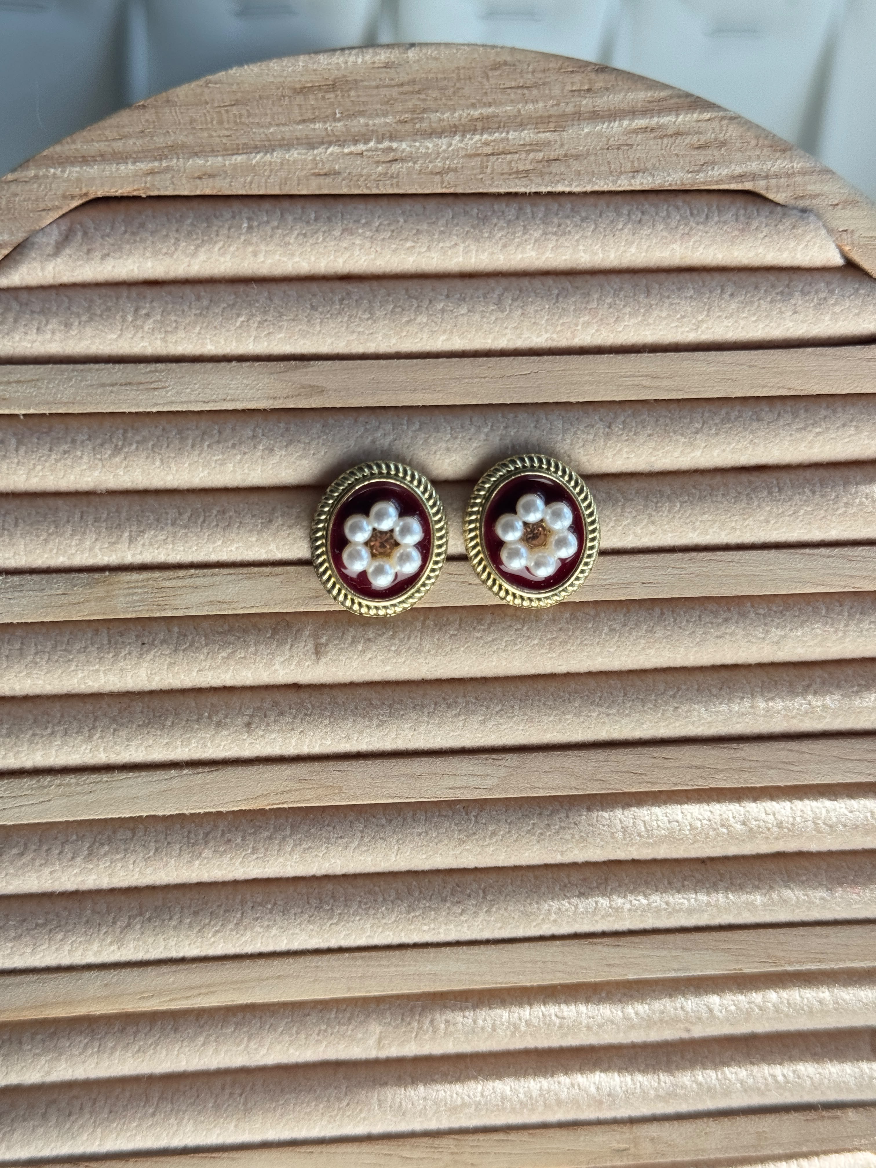 Pearl Floral Studs