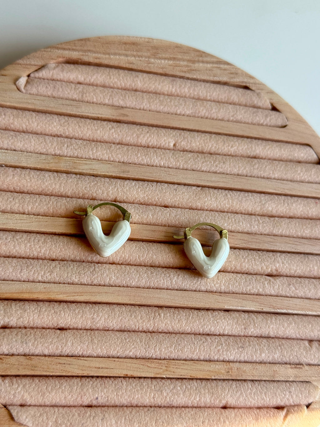 Pearl Heart hoop Earrings